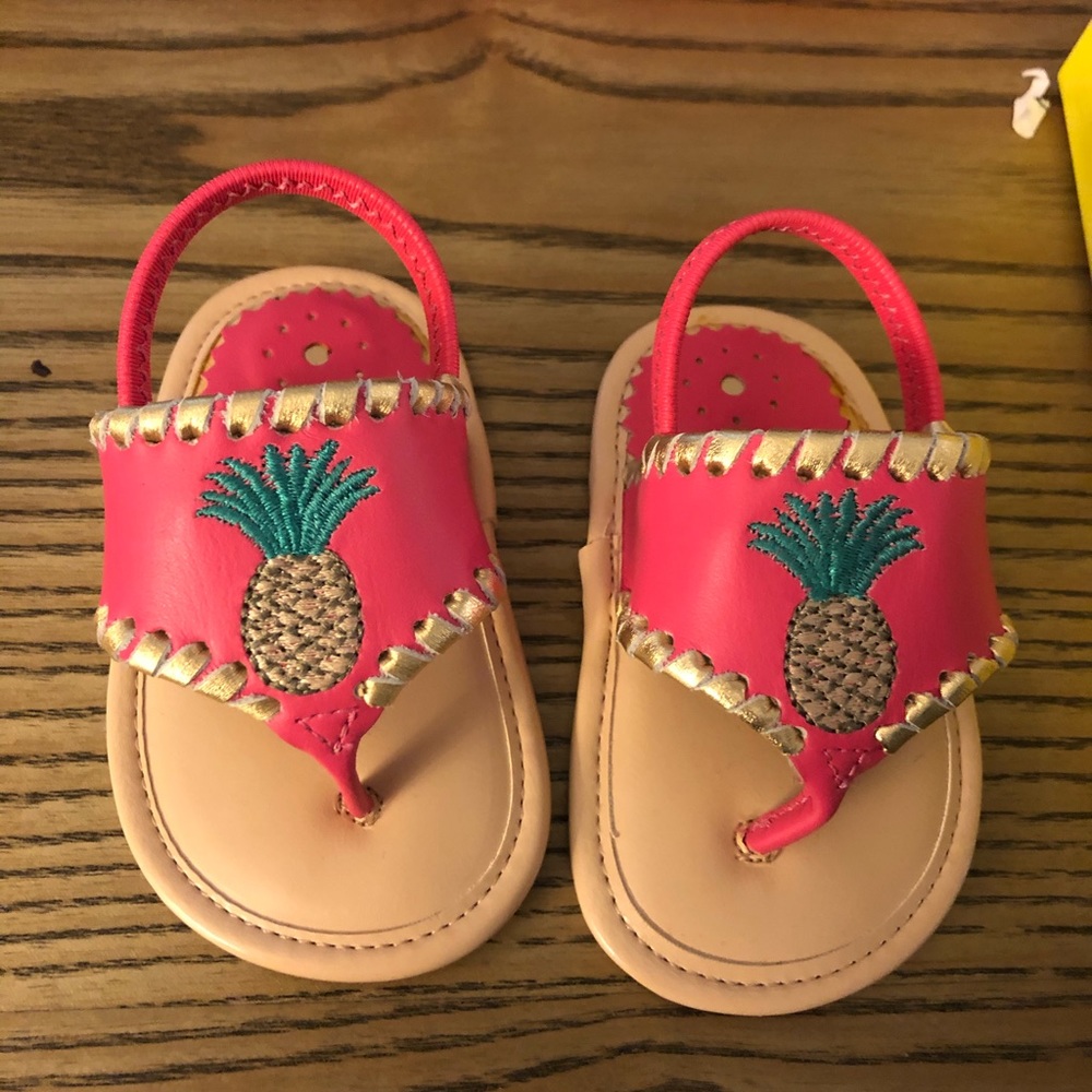 Jack Rogers Pineapple Pink Sandals - size 2 baby